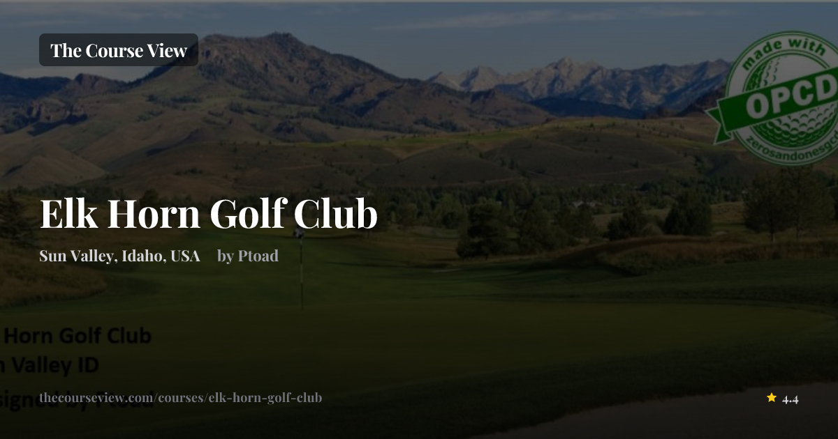 Elk Horn Golf Club — GSPro Course Details | The Course View