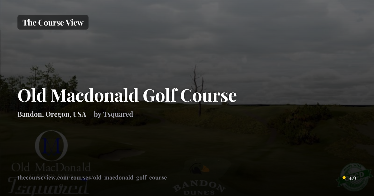 Old Macdonald Golf Course - GSPro Course Details | The Course View