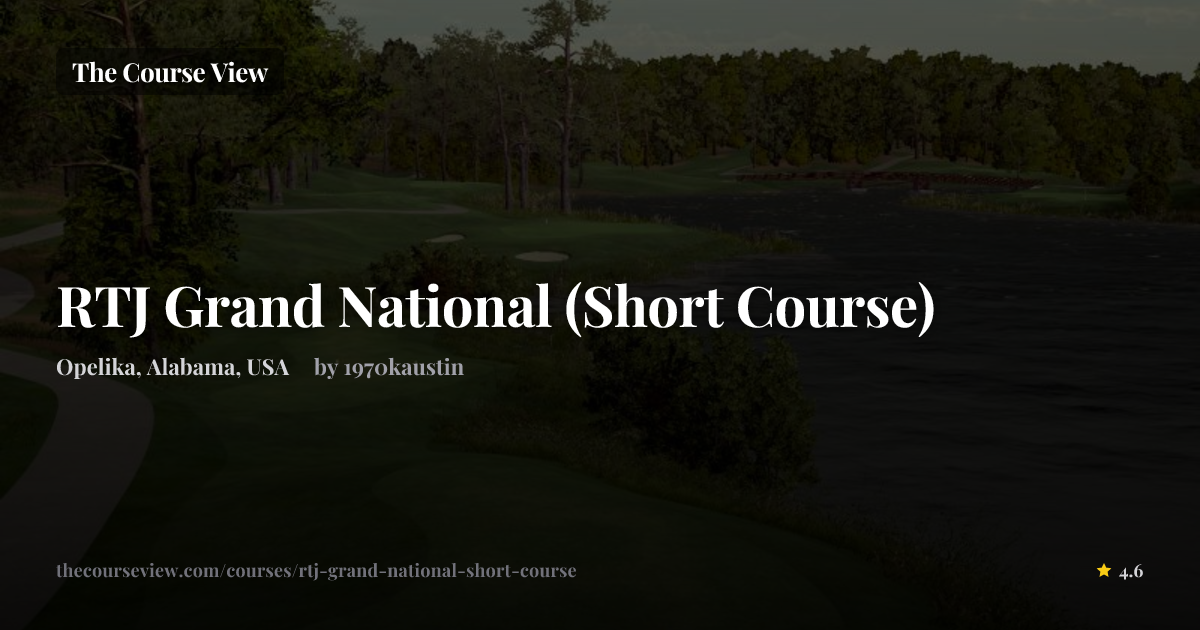 RTJ Grand National (Short Course) — GSPro Course Details | The Course View